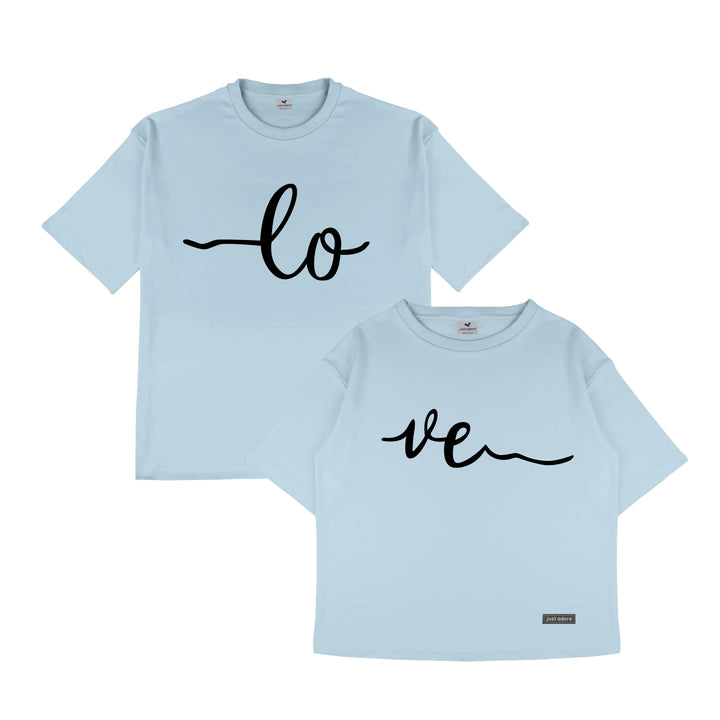 Love Oversized Couple Tshirt - Just Adore