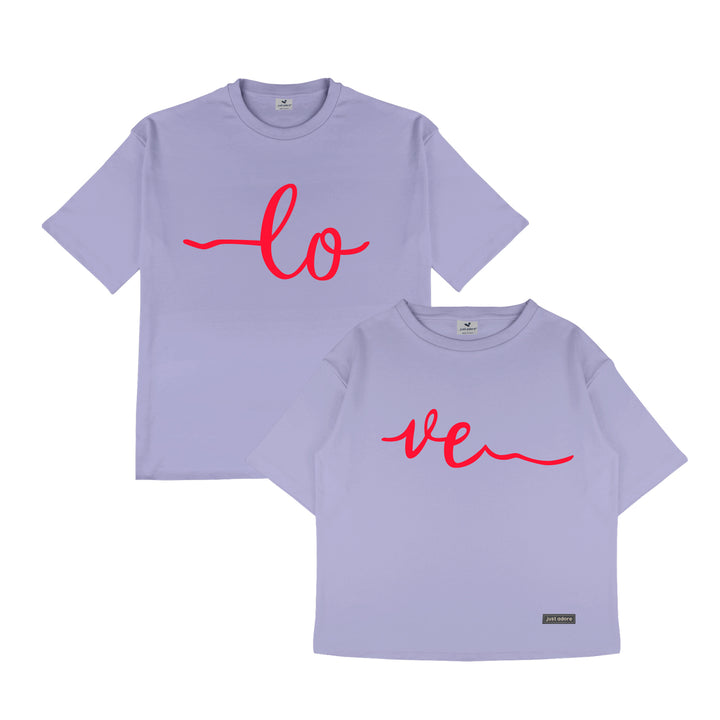 Love Oversized Couple Tshirt - Just Adore