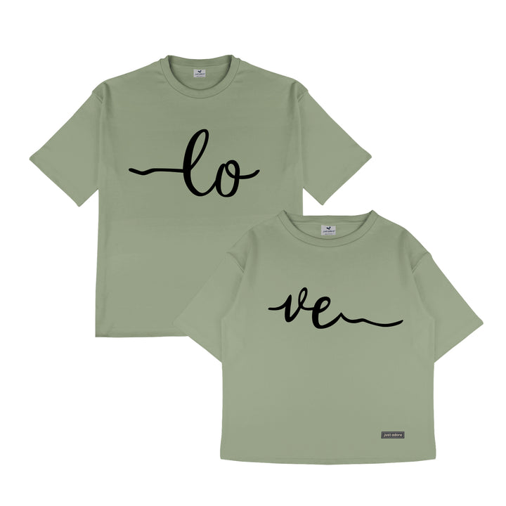 Love Oversized Couple Tshirt - Just Adore