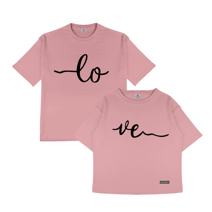 Love Oversized Couple Tshirt - Just Adore