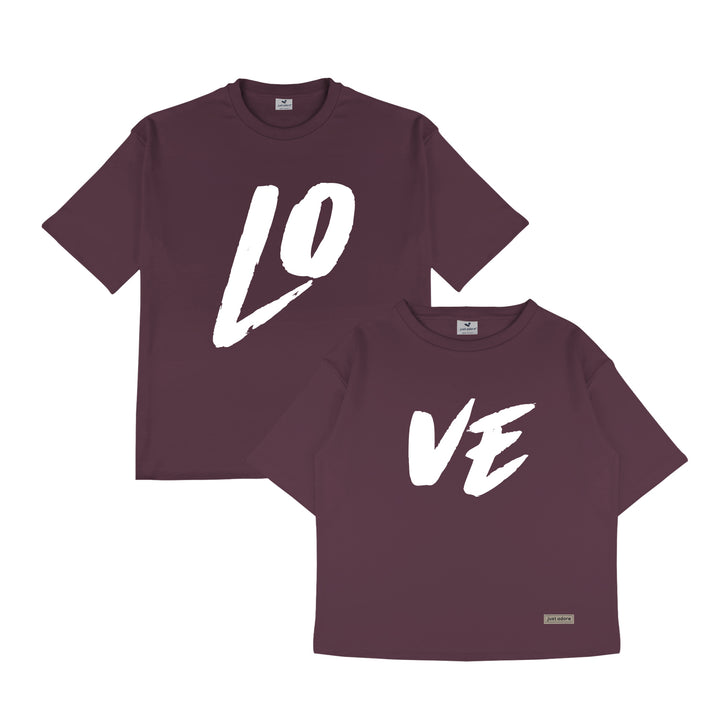 Oversized Couples Love Tshirt - Just Adore