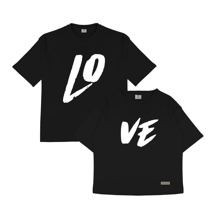 Oversized Couples Love Tshirt - Just Adore