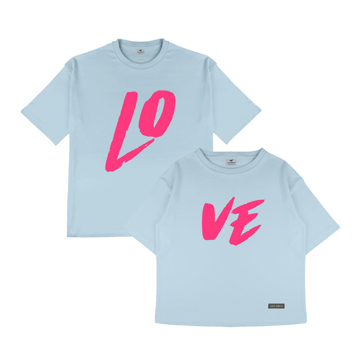 Oversized Couples Love Tshirt - Just Adore