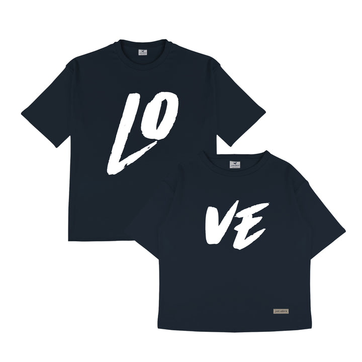 Oversized Couples Love Tshirt - Just Adore