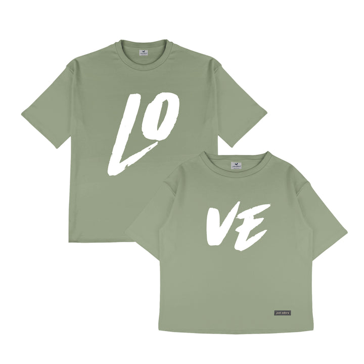 Oversized Couples Love Tshirt - Just Adore