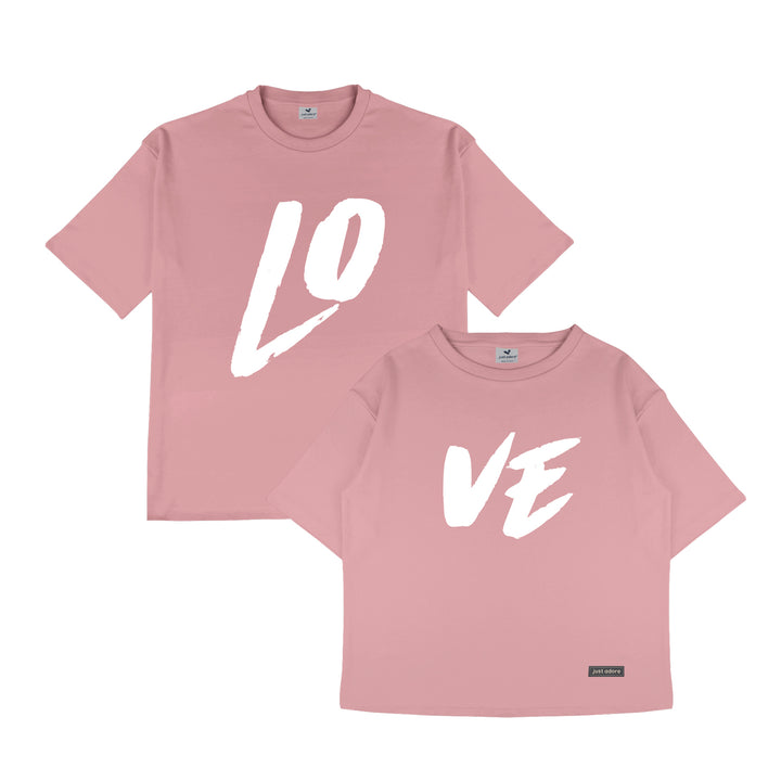 Oversized Couples Love Tshirt - Just Adore