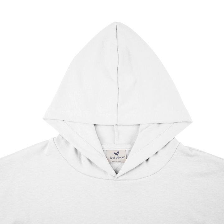 Oversize Women Crop Hoodie - Blank - Just Adore