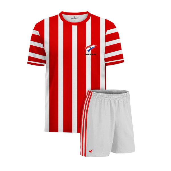 Paraguay Football Team Fans Home Jersey Set - Just Adore