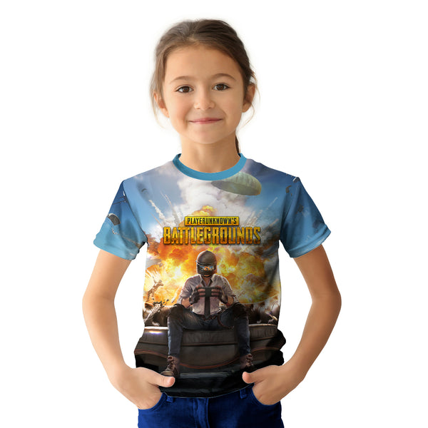 PlayerUnknown's Battlegrounds Multicolor Printed Kids Tshirt - Just Adore