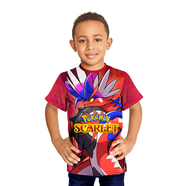 Pokemon Scarlet Sublimation Printed Kids Tshirt - Just Adore