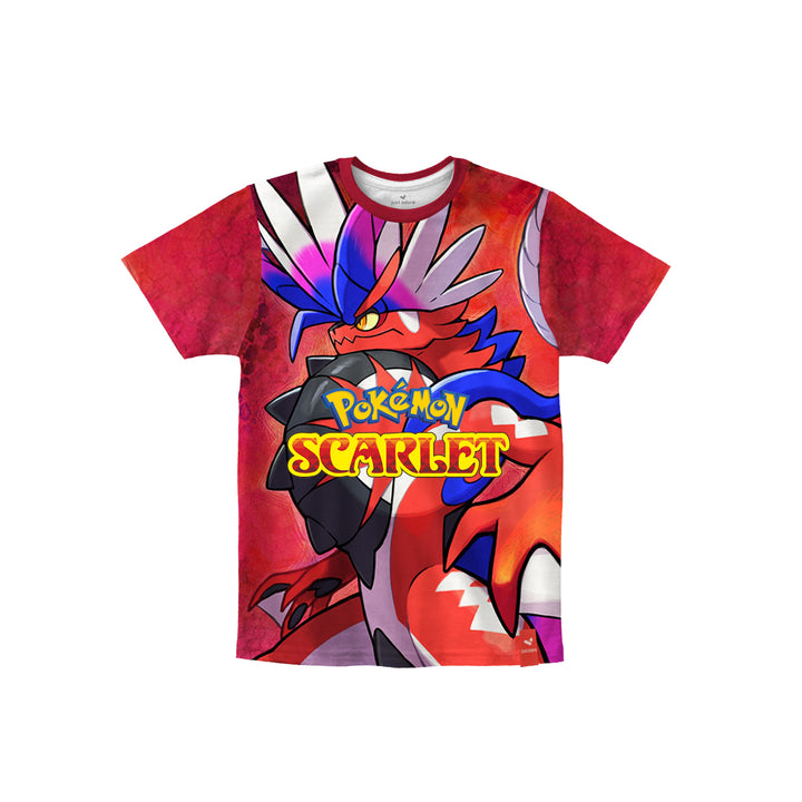 Pokemon Scarlet Sublimation Printed Kids Tshirt - Just Adore