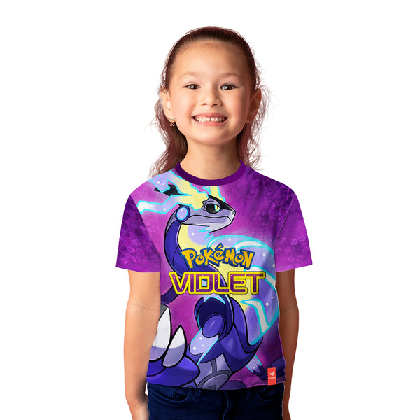 Pokemon Violet Sublimation Printed Kids Tshirt - Just Adore