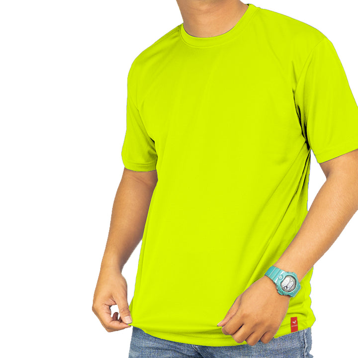 Round Neck Mesh T-shirt, Short Sleeve, Unisex- Light Colors, MOQ - 12 pcs (Mixed Sizes) - Just Adore