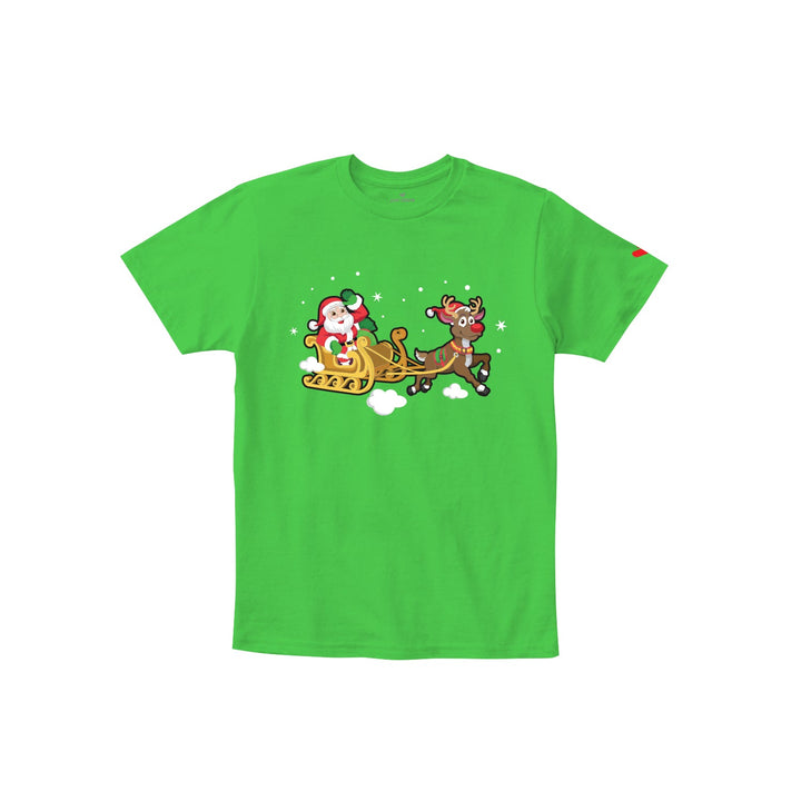 Christmas Santa on Snow Sledge T-shirt - Kids - Just Adore