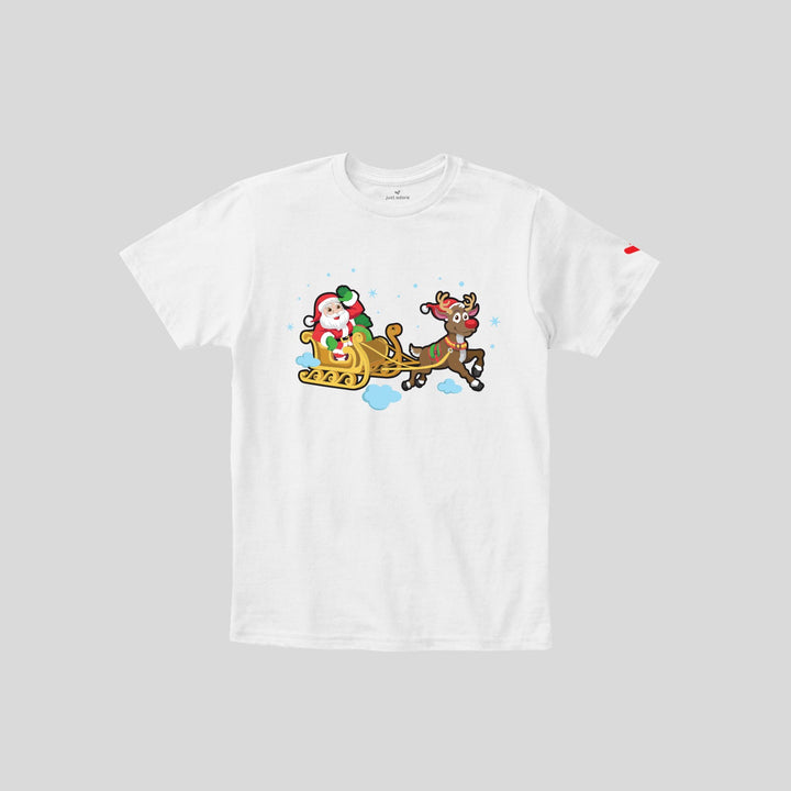 Christmas Santa on Snow Sledge T-shirt - Kids - Just Adore