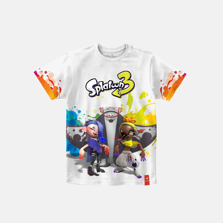 Splatoon 3 Multicolor Printed Kids Tshirt - Just Adore