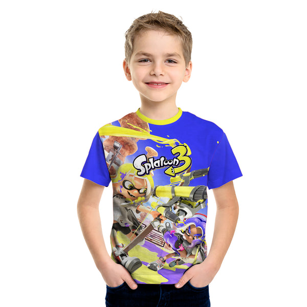 Splatoon 3 Characters Sublimation Printed Kids Tshirt - Just Adore