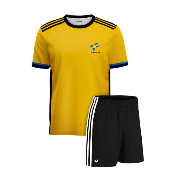 Sweden Football Team Fans Home Jersey Set - Just Adore