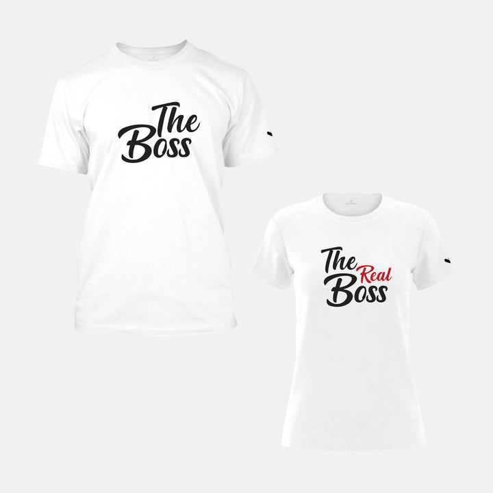 The Boss and The Real Boss Couple T shirt - Organic - Just Adore