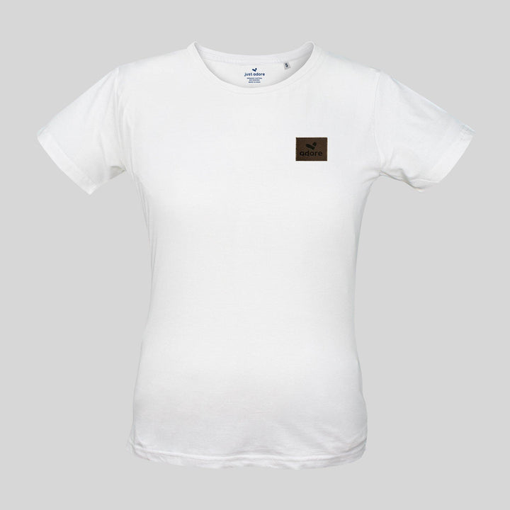 Adore Leather Badge Tee - Just Adore