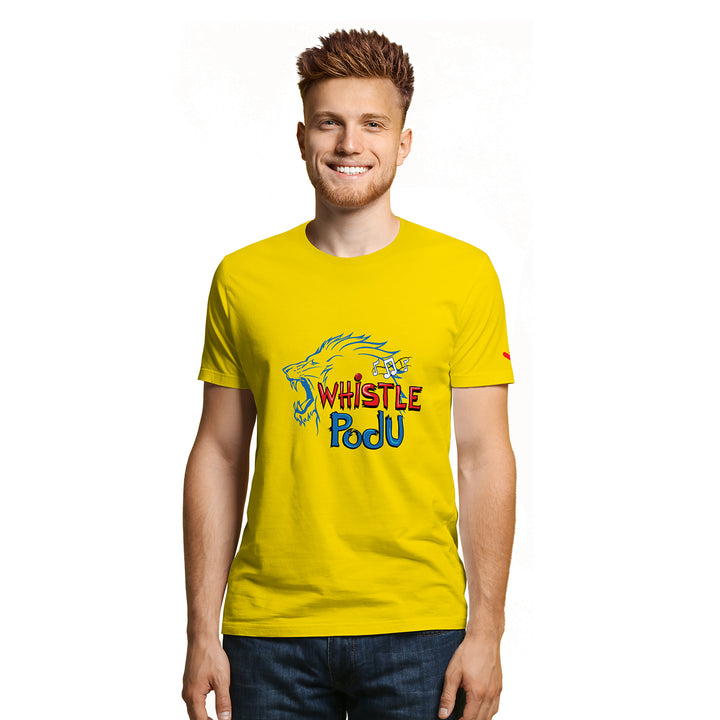 Whistle Podu - CSK Tshirt - Unisex - Just Adore