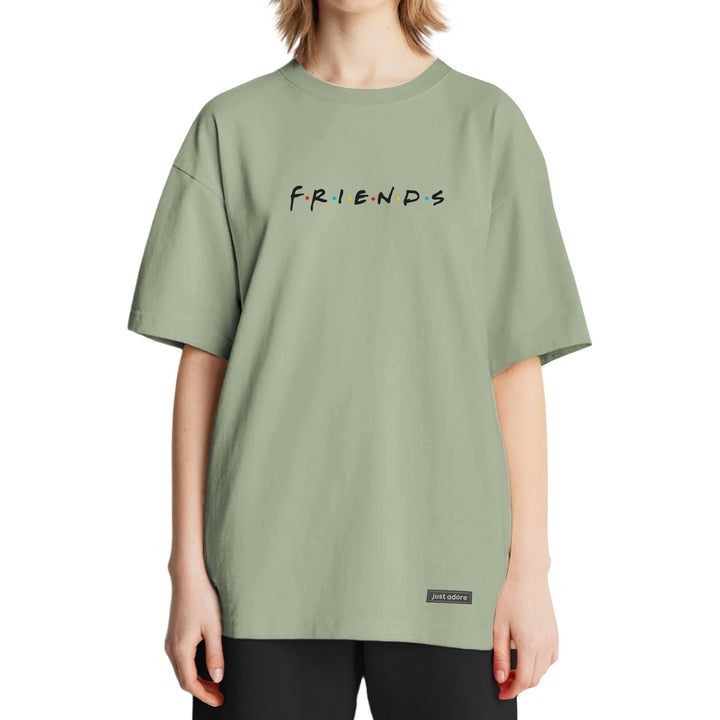 Oversized Women Friends Tshirt - Just Adore