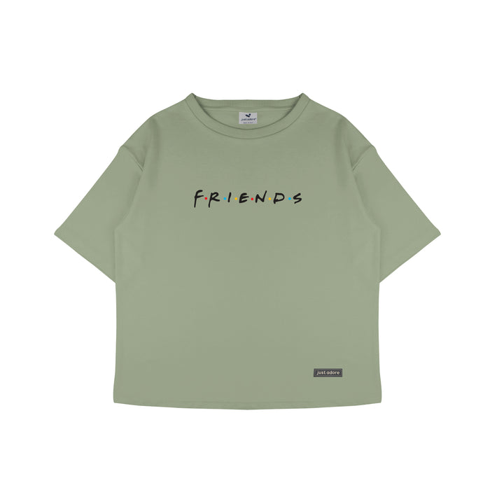 Oversized Women Friends Tshirt - Just Adore