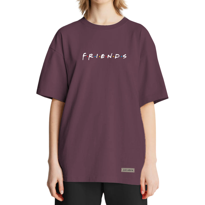 Oversized Women Friends Tshirt - Just Adore