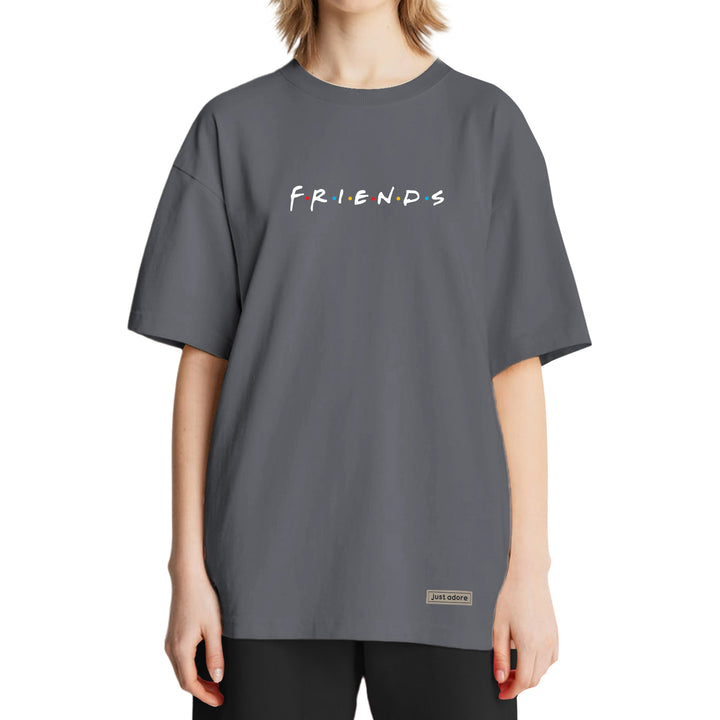 Oversized Women Friends Tshirt - Just Adore
