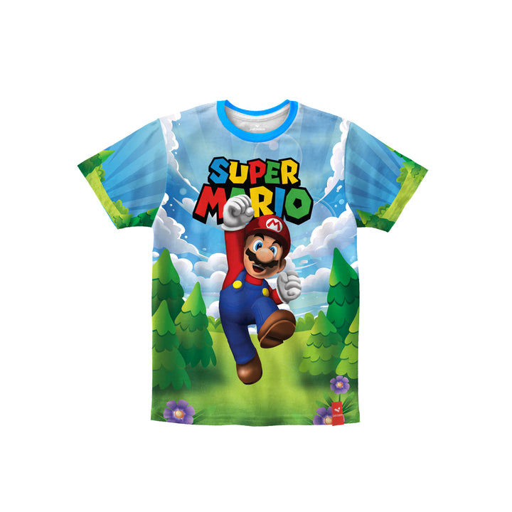 Super Mario Multicolor Printed Kids Tshirt - Just Adore